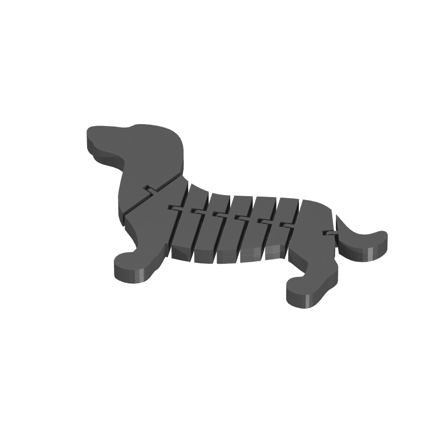 bild nr 1 på produkten: Flexi - Articulerad Teknoshund, inspirerad av den klassiska taxen, tillverkad för att skapa lekfullhet och glädje