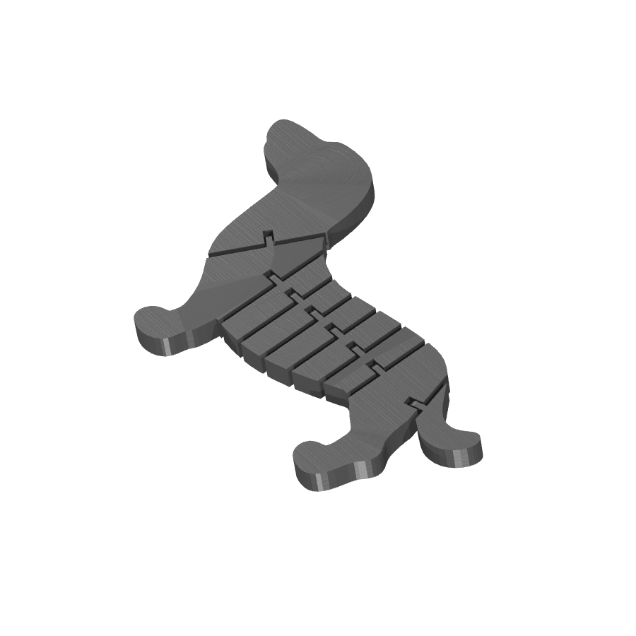 bild nr 2 på produkten: Flexi - Articulerad Teknoshund, inspirerad av den klassiska taxen, tillverkad för att skapa lekfullhet och glädje