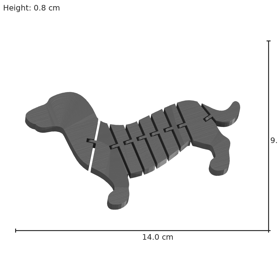 bild nr 8 på produkten: Flexi - Articulerad Teknoshund, inspirerad av den klassiska taxen, tillverkad för att skapa lekfullhet och glädje