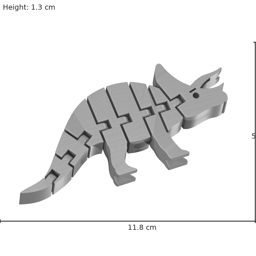 bild nr 8 på produkten: Flexi - Dinosaurusfigurer, Triceratops, inspirerad av den ikoniska dinosaurien, perfekt för fans av historia och natur
