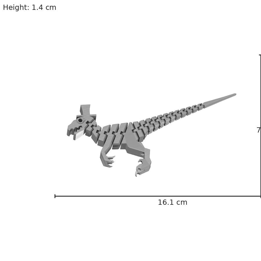 bild nr 8 på produkten: Flexi SIR-raptor figur inspirerad av din favorit dinosaurie, perfekt för att dekorera ditt skrivbord eller som en rolig present för någon som älskar reptiler