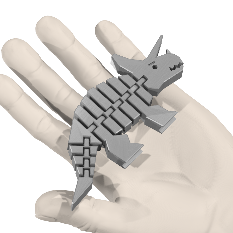 bild nr 4 på produkten: Flexi - Triceratops inspirerad av dinosaurier, perfekt för alla som dinosaurie fantaster, och samlare