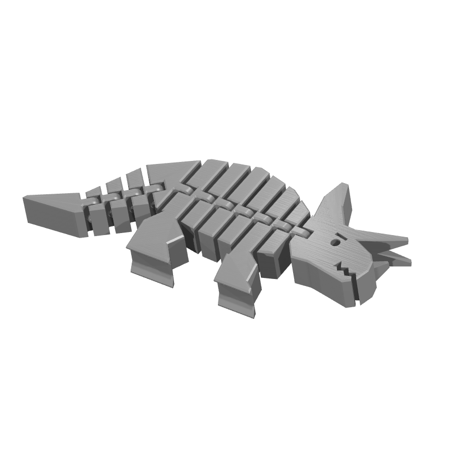 bild nr 6 på produkten: Flexi - Triceratops inspirerad av dinosaurier, perfekt för alla som dinosaurie fantaster, och samlare