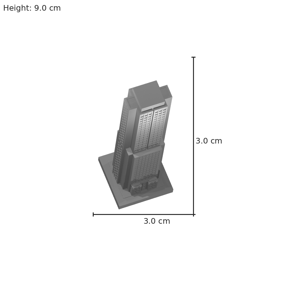 bild nr 8 på produkten: Skyskrapa i modern design, inspirerad av höga byggnader, perfekt för kontorsinredning eller personligt samling