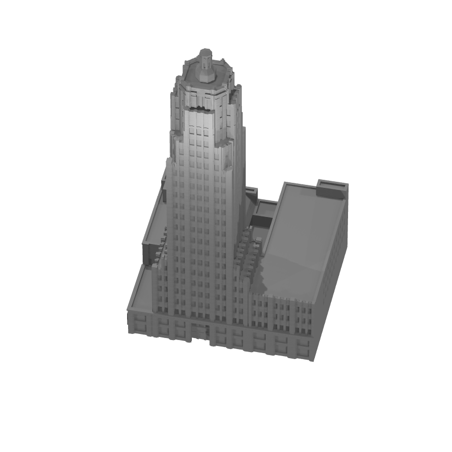 bild nr 1 på produkten: Miniatyrbyggnad av Lincoln Bank Tower, en detaljerad replika av den kända skyskrapan i Fort Wayne, Indiana, perfekt för samling eller dekor