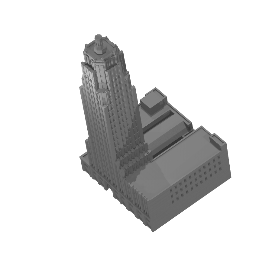 bild nr 2 på produkten: Miniatyrbyggnad av Lincoln Bank Tower, en detaljerad replika av den kända skyskrapan i Fort Wayne, Indiana, perfekt för samling eller dekor