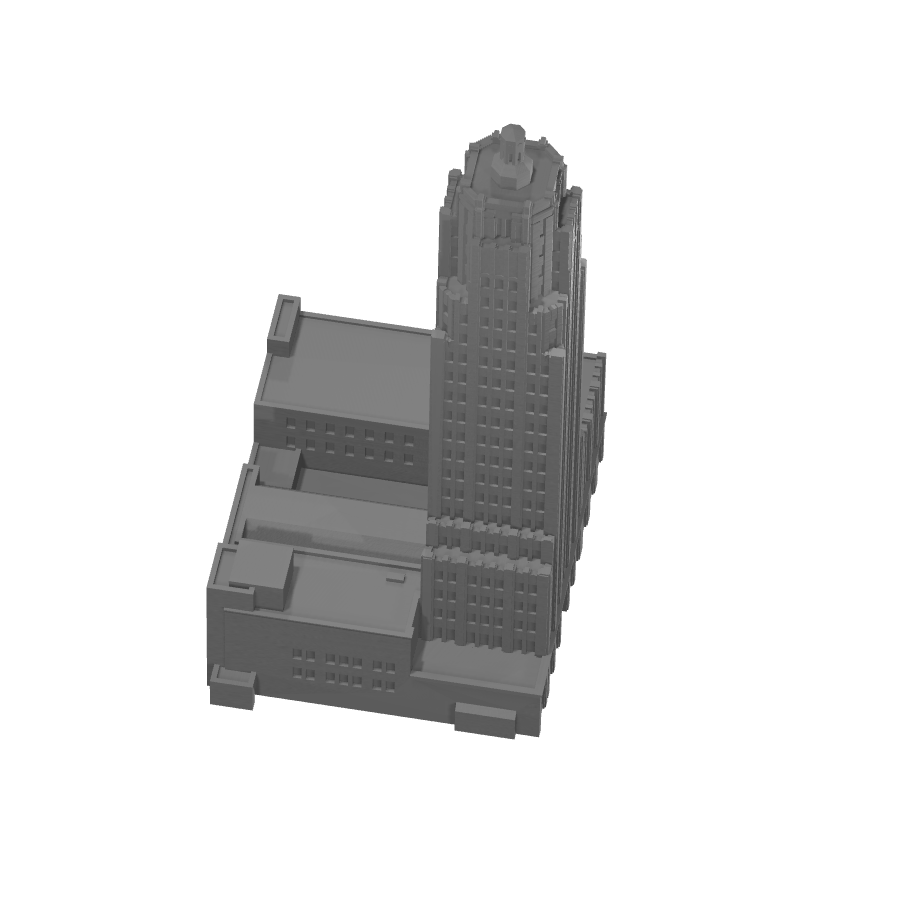 bild nr 7 på produkten: Miniatyrbyggnad av Lincoln Bank Tower, en detaljerad replika av den kända skyskrapan i Fort Wayne, Indiana, perfekt för samling eller dekor