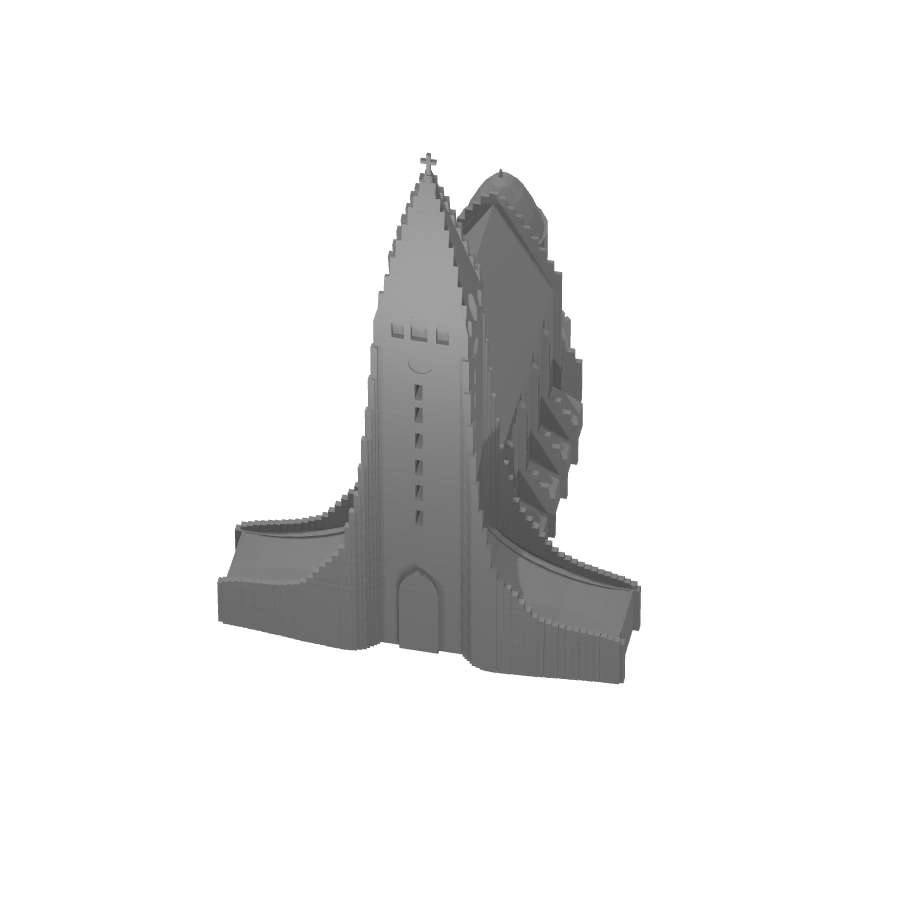 bild nr 1 på produkten: Kyrkmodell av Hallgrimskirkja, en detaljerad representation av Islands ikoniska kyrka, perfekt för historieintresserade och arkitekturälskare