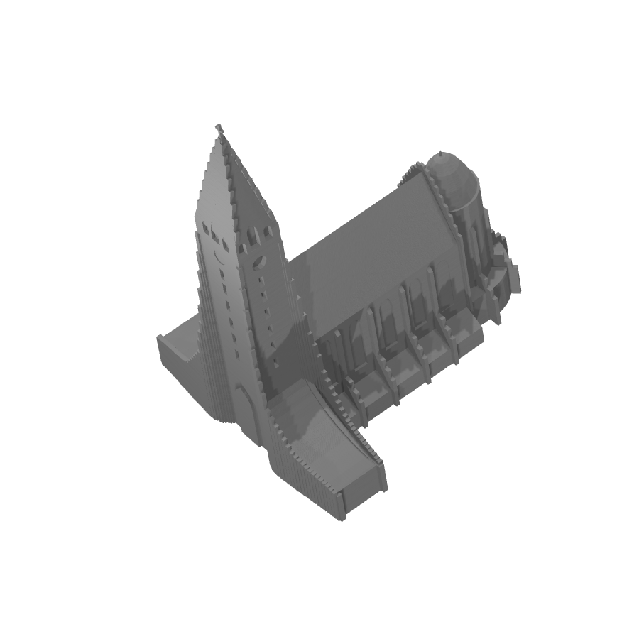 bild nr 2 på produkten: Kyrkmodell av Hallgrimskirkja, en detaljerad representation av Islands ikoniska kyrka, perfekt för historieintresserade och arkitekturälskare