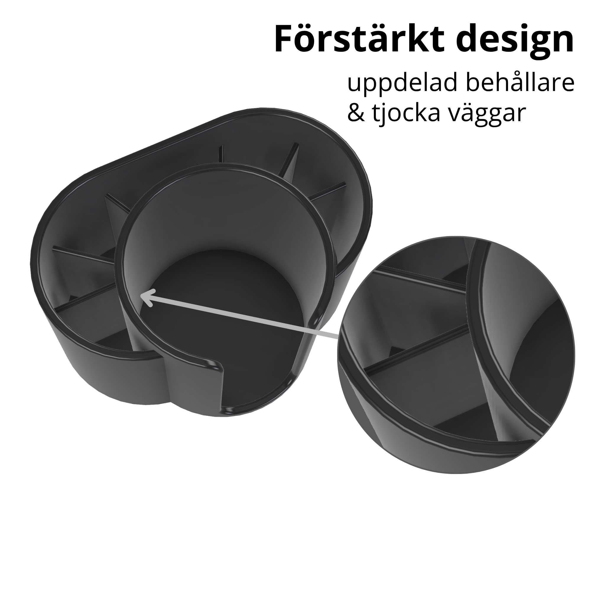bild nr 5 på produkten: Bomullspads och tops förvaring , Behållare för bomullstussar och bomullskuddar -  Hem & Smink