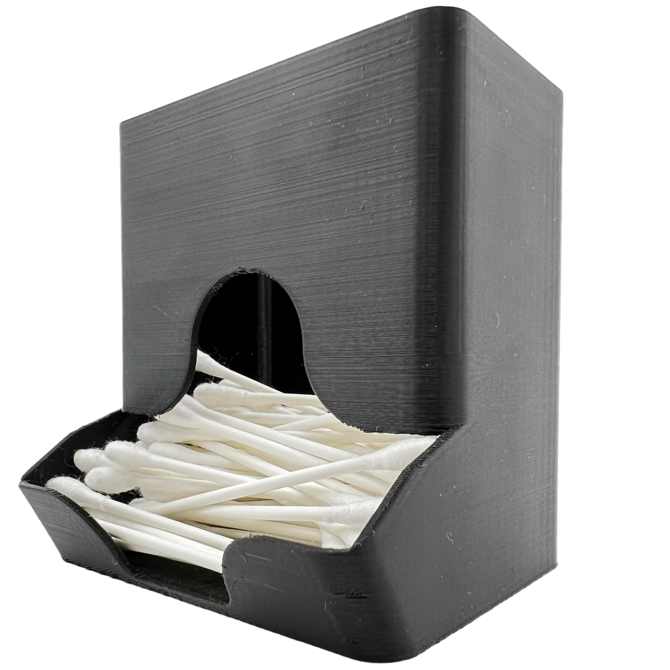 Bild på 3D printad produkt med namn: Tops Behållare Förvaring till badrum, Rymmer ca 200st tops, Lätt användning - Badrumsbehållare - Hem