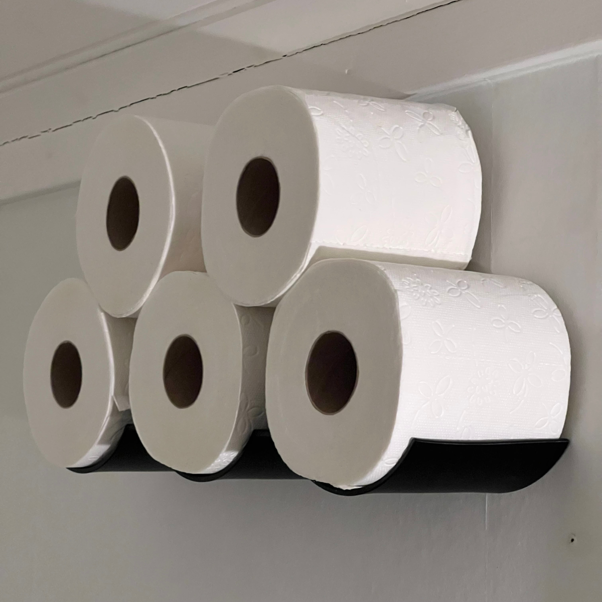 bild nr 1 på produkten: Toalettpappershållare 6 st för väggmontering - Vägghylla för toarulle som monteras med skruv. Toalettpappershylla för hem & badrum
