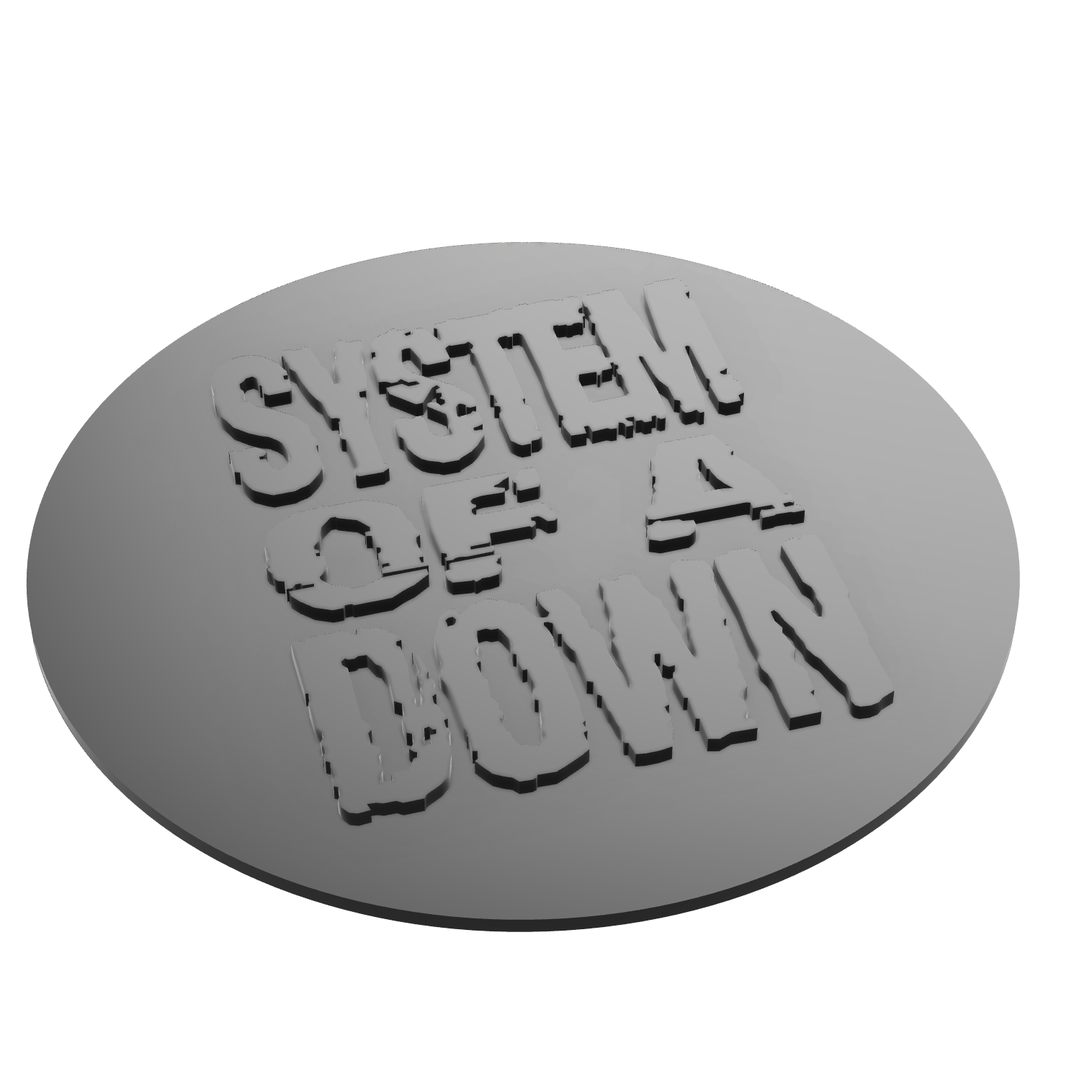 Bild på 3D printad produkt med namn: System of a down emblem (SOAD)
