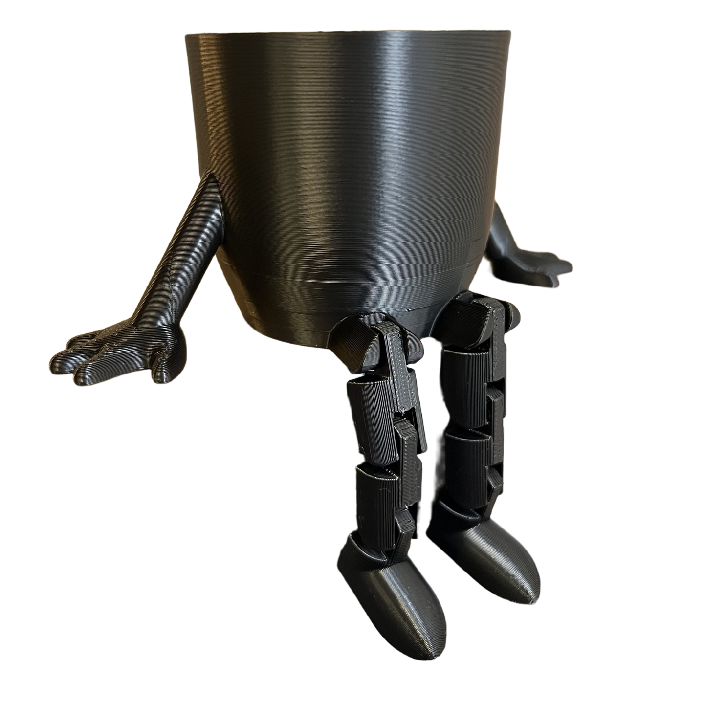 stor bild på produkten: Sittande kruka med rörliga ben - Passar 5,5 cm krukor