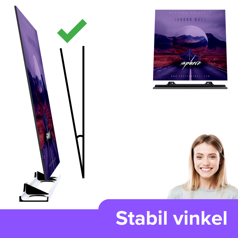 bild nr 2 på produkten: LP hållare för 12 tum vinylskiva - 300 mm bred vägghylla
