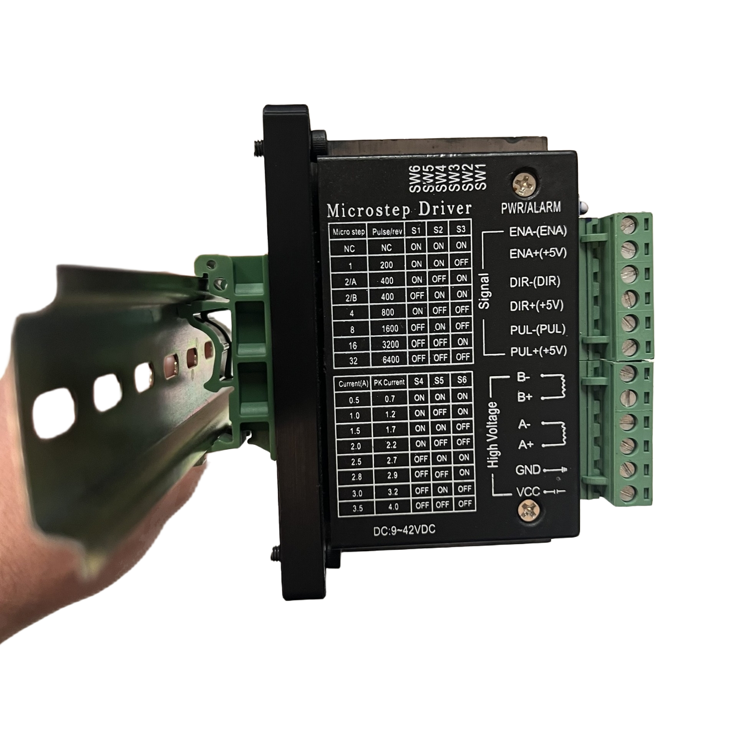Bild på 3D printad produkt med namn: TB6600 Stepper Driver Din Rail Adapter Mount