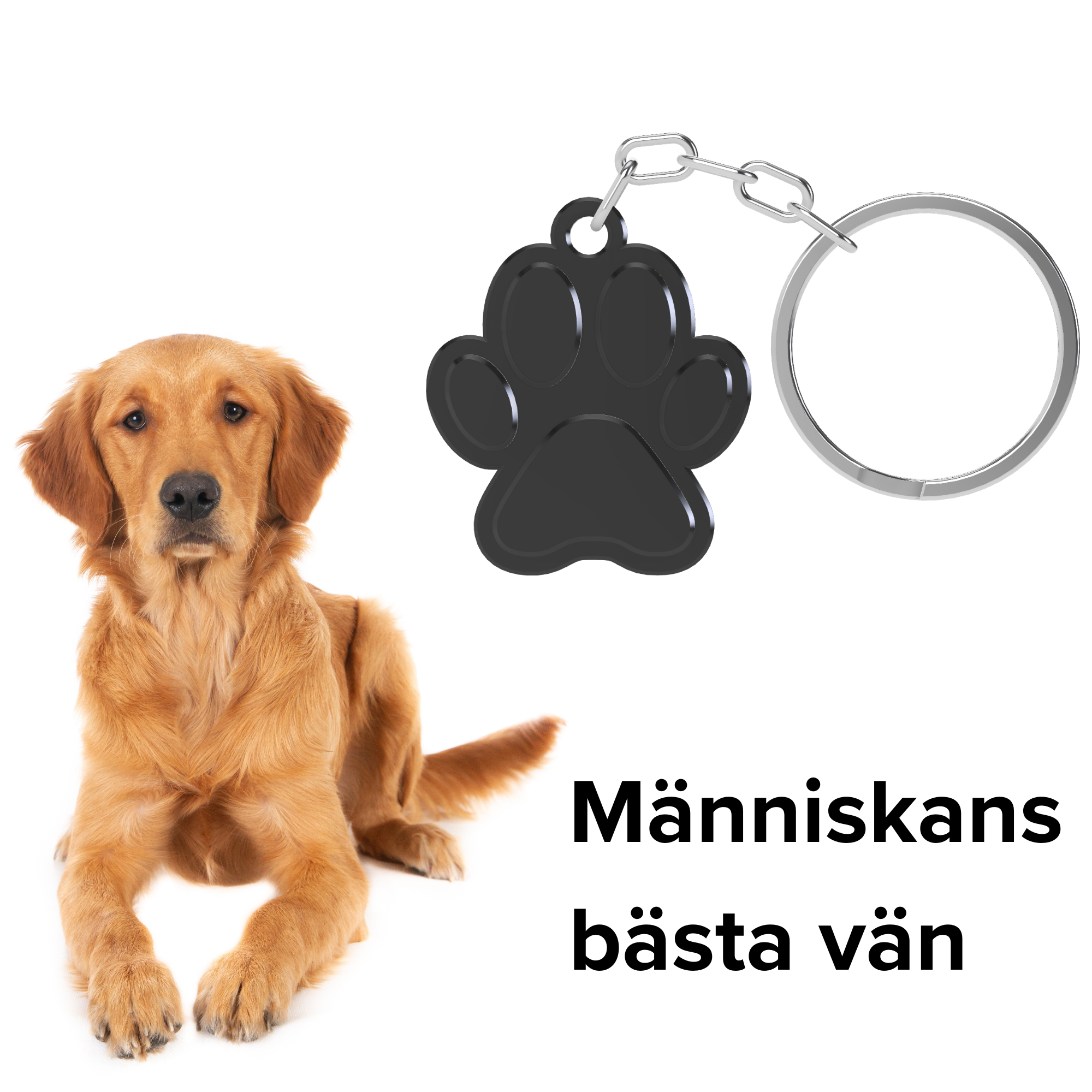 bild nr 1 på produkten: Nyckelring Hundtass Mönster 3D Effekt - För Hundälskare & Perfekt Som Present