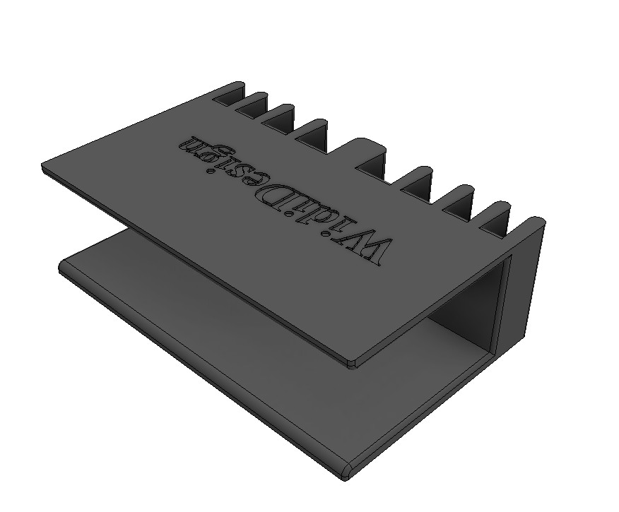 Bild på 3D printad produkt med namn: Kabelhållare för 20 & 30 mm Bordskant
