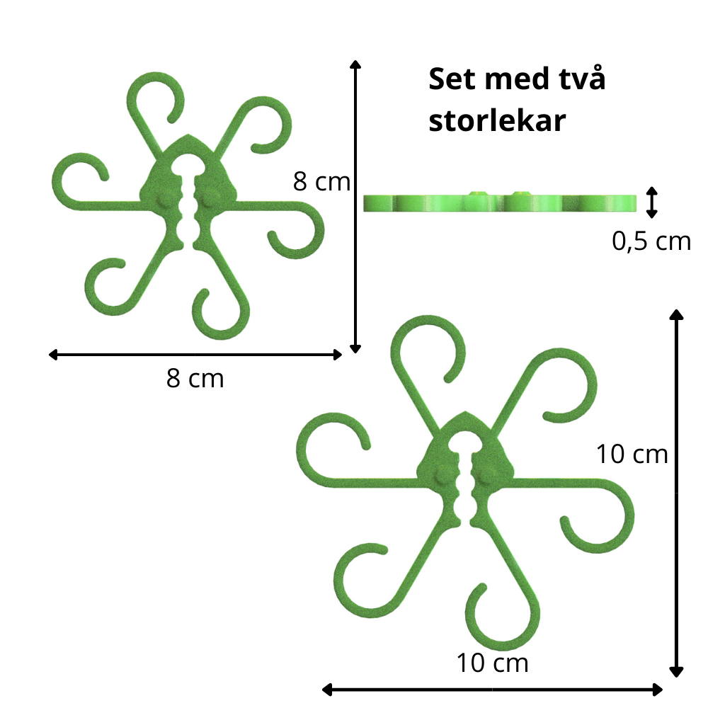 bild nr 5 på produkten: Växthållare Två-Pack, Till Monstera Växter - Blomster Bläckfisk