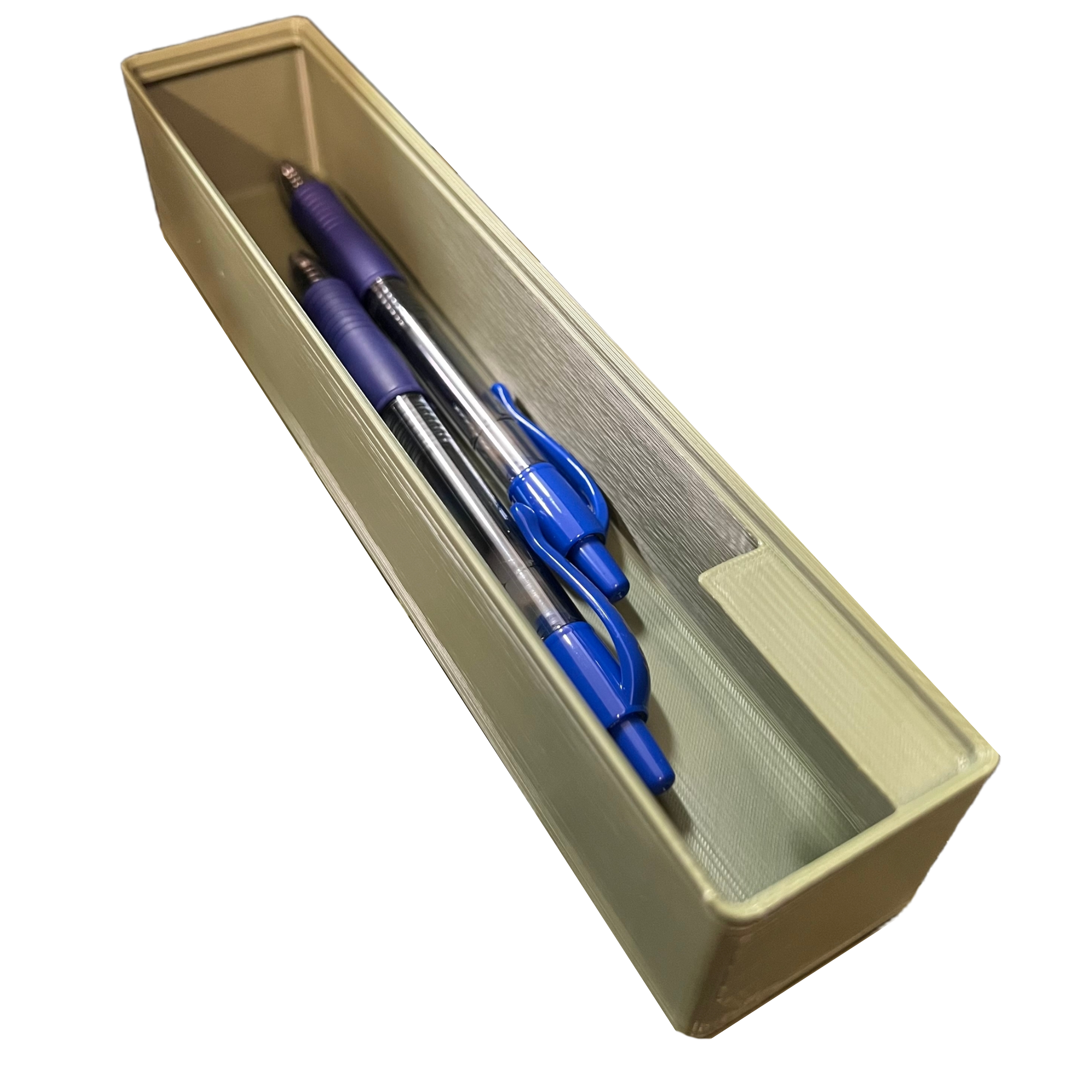 Bild på 3D printad produkt med namn: Gridfinity Kompatibel Behållare 5x1x6 Lång låda för t.ex pennor och längre prylar