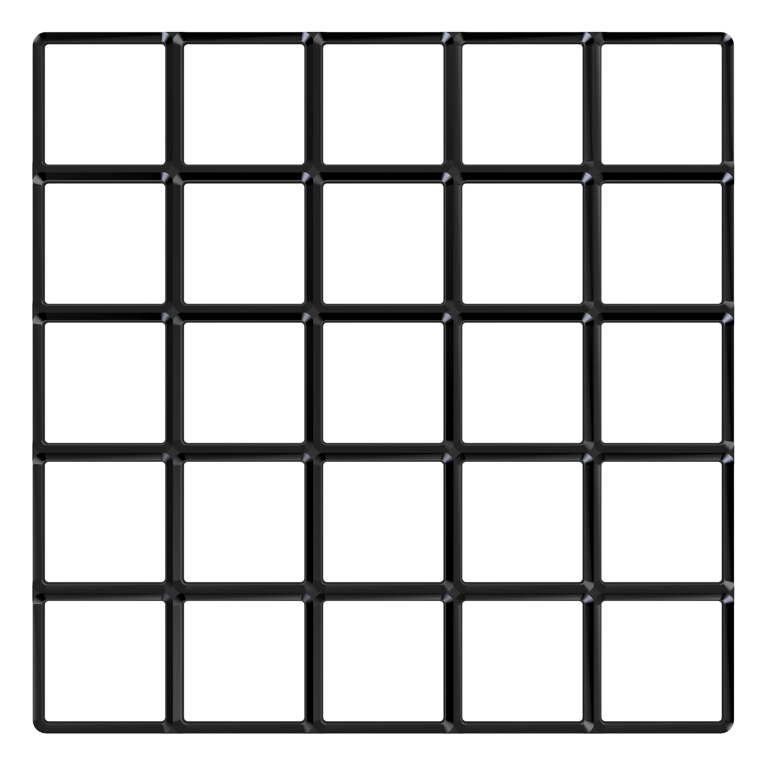 Bild på 3D printad produkt med namn: Frame 5x5, Gridfinity-compatible, 42 mm bin system