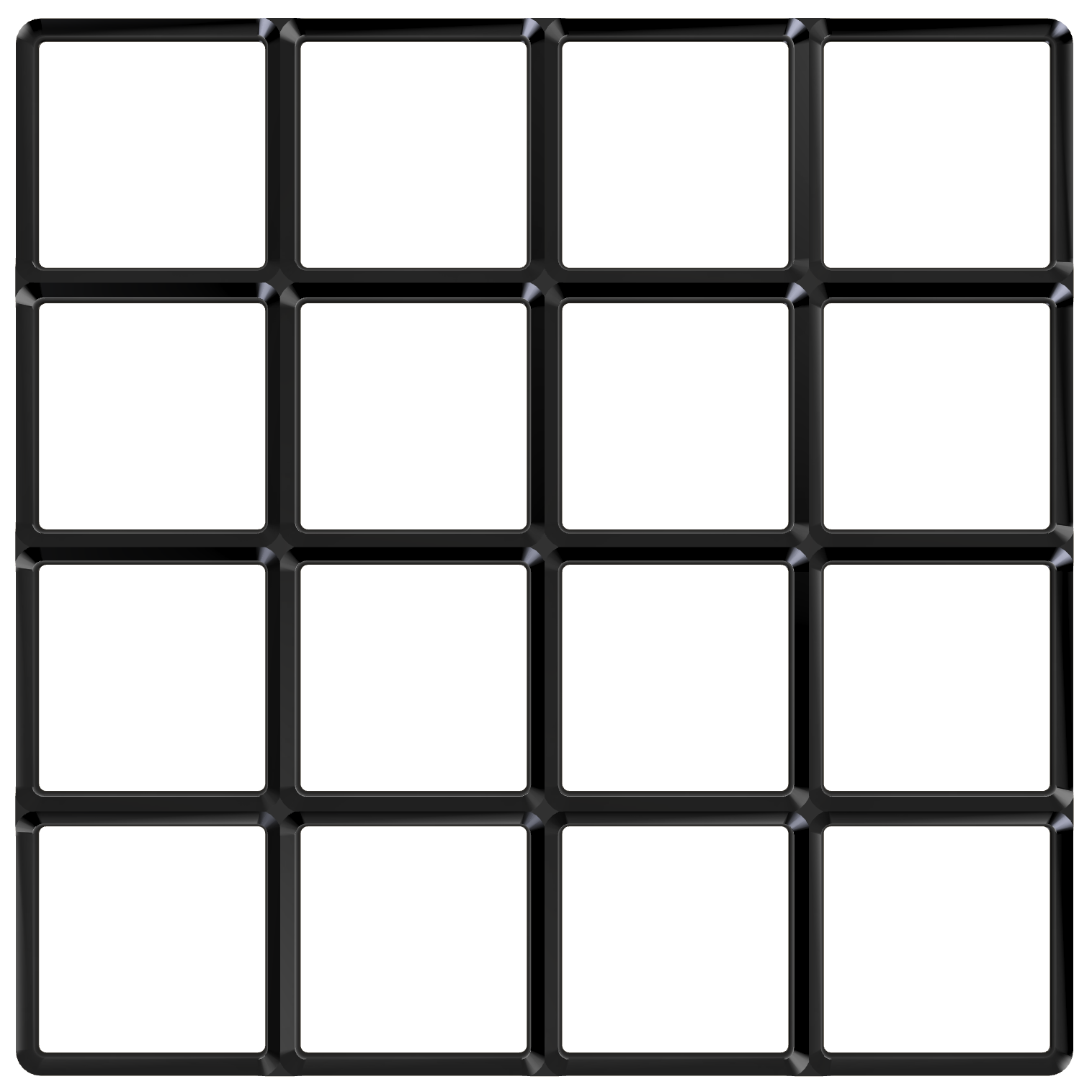 Bild på 3D printad produkt med namn: Frame 4x4, Gridfinity-compatible, 42 mm bin system