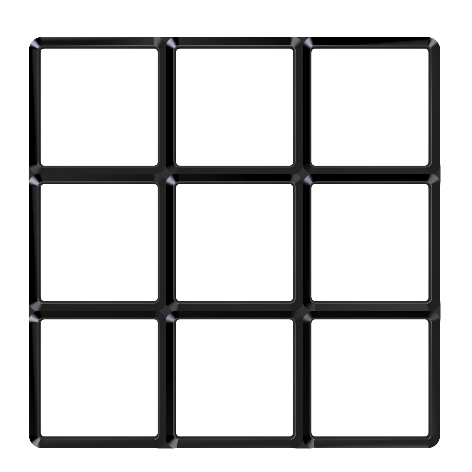 Bild på 3D printad produkt med namn: Frame 3x3, Gridfinity-compatible, 42 mm bin system