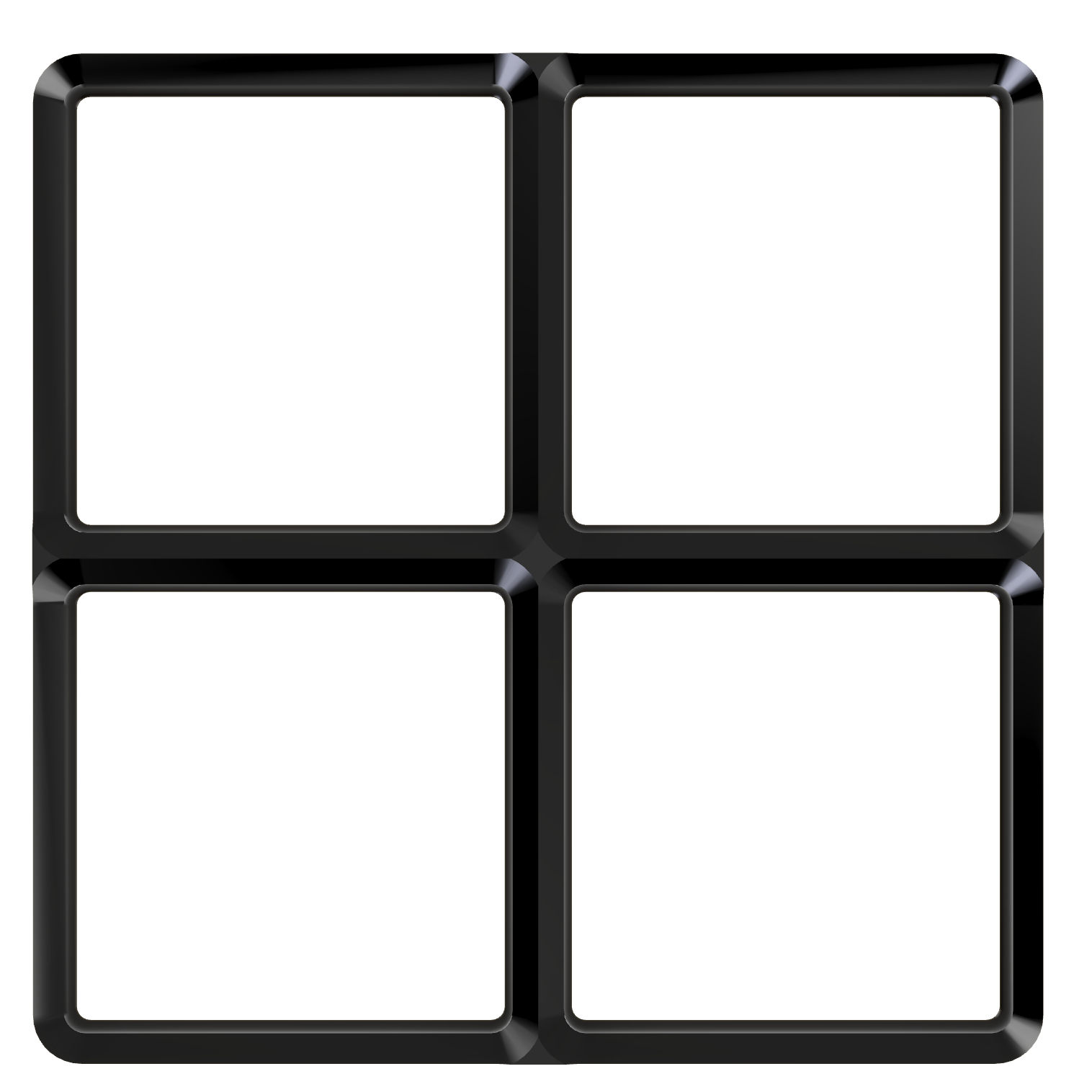 Bild på 3D printad produkt med namn: Frame 2x2, Gridfinity compatible, 42 mm bin system