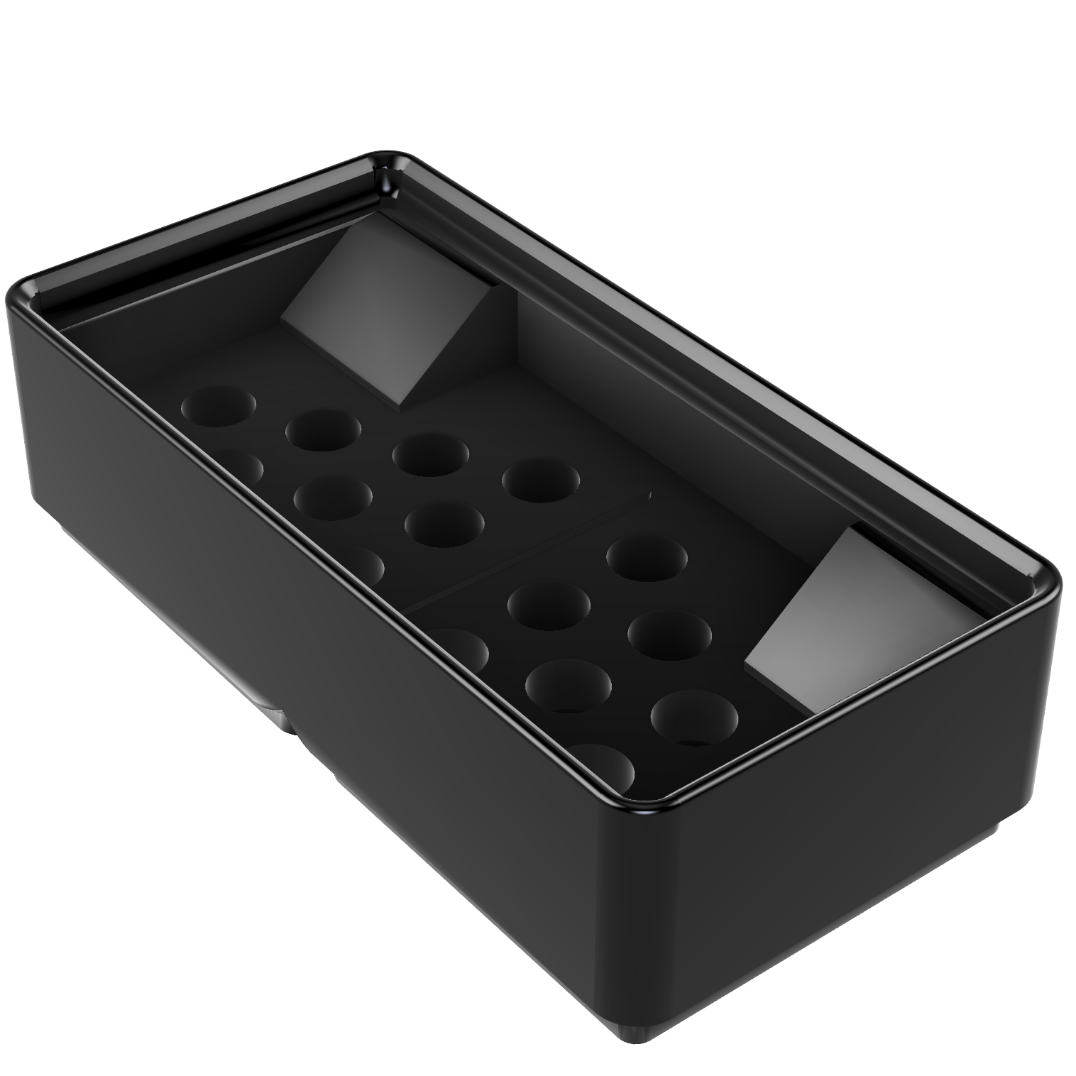 Bild på 3D printad produkt med namn: Gridfinity kompatibel, Dual Bulk Nozzle Holder, 42 mm bin system