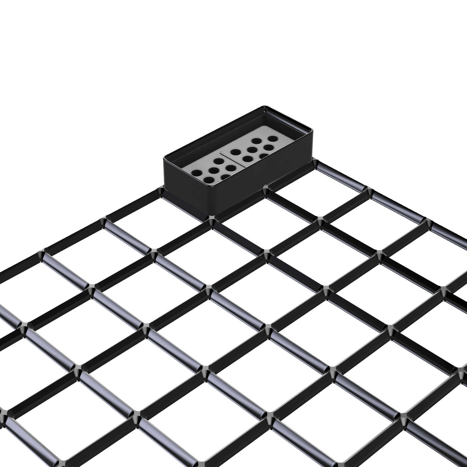 bild nr 2 på produkten: Gridfinity kompatibel, Dual Bulk Nozzle Holder, 42 mm bin system