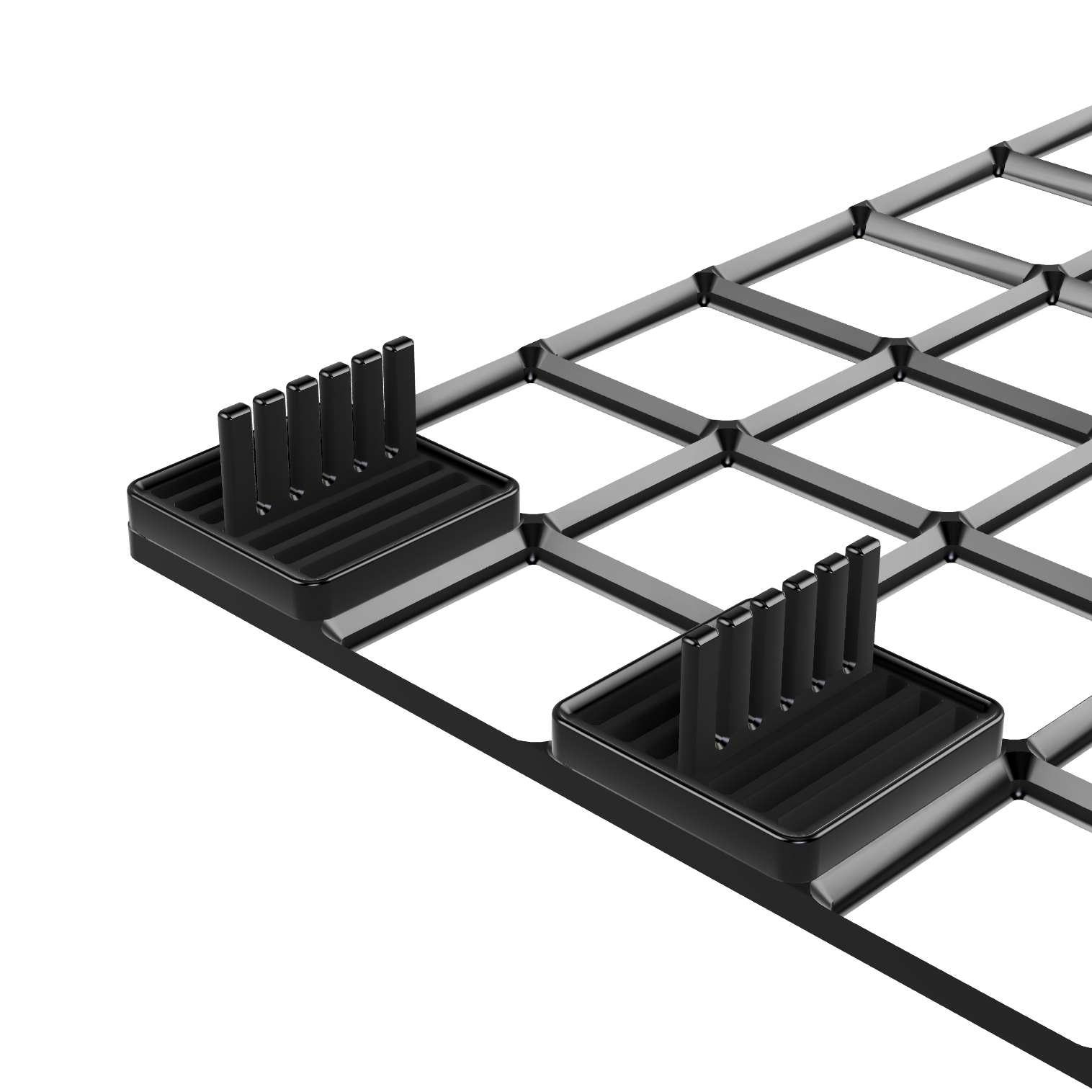 bild nr 2 på produkten: Gridfinity kompatibel, Justerbar Kabel Hållare Två Stycken, 1x1 Ruta
