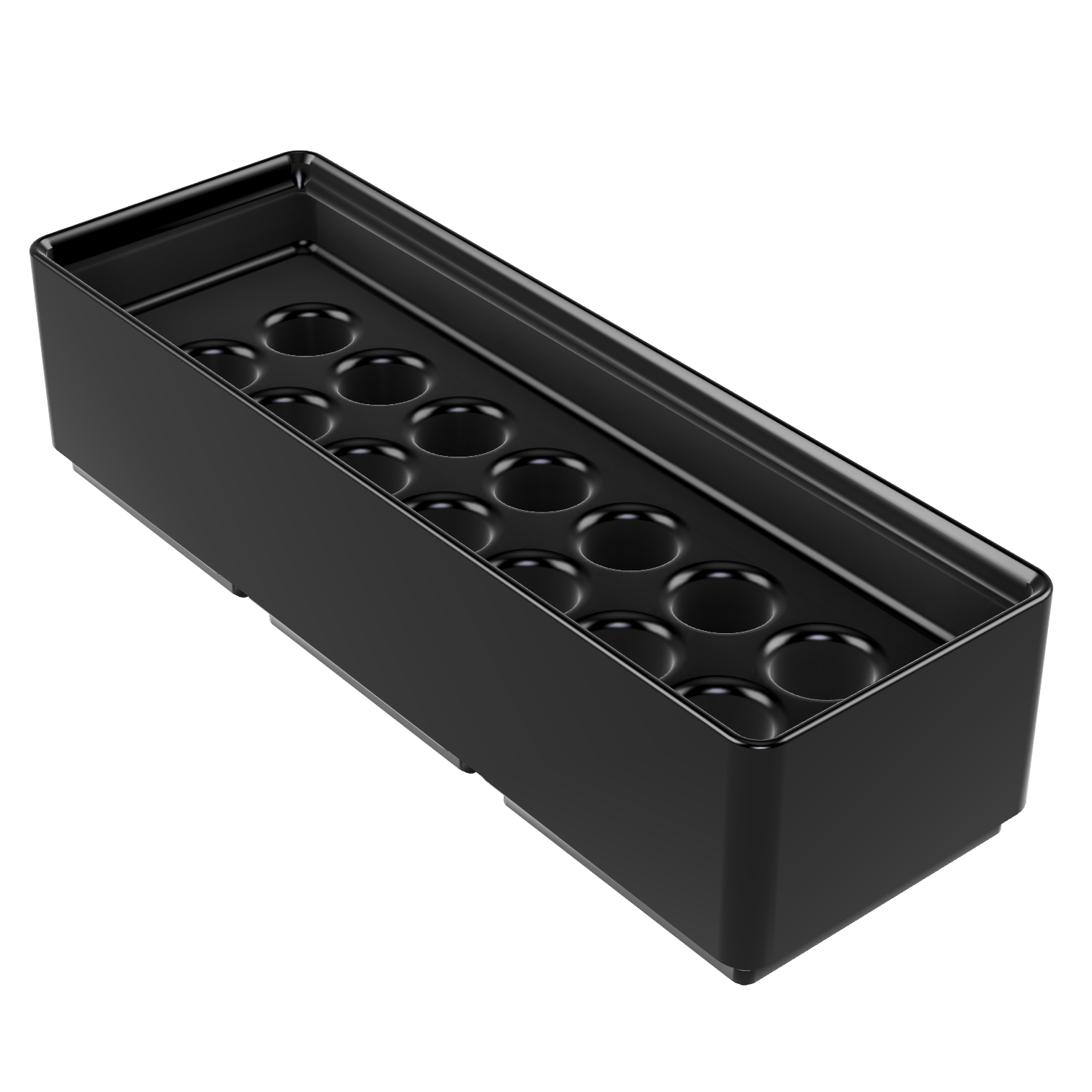 Bild på 3D printad produkt med namn: Gridfinity kompatibel, ER11 collet hållare, 14 st, 1x3 Rutor