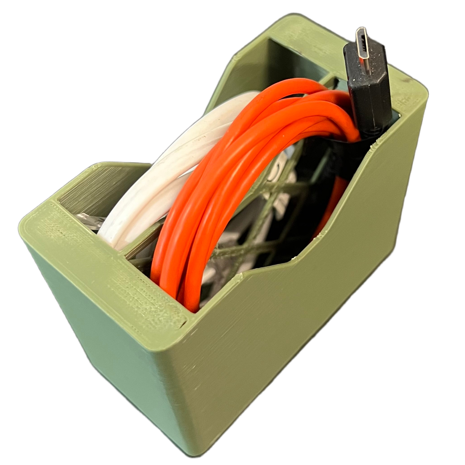 Bild på 3D printad produkt med namn: Gridfinity kompatibel, Kabelhållare