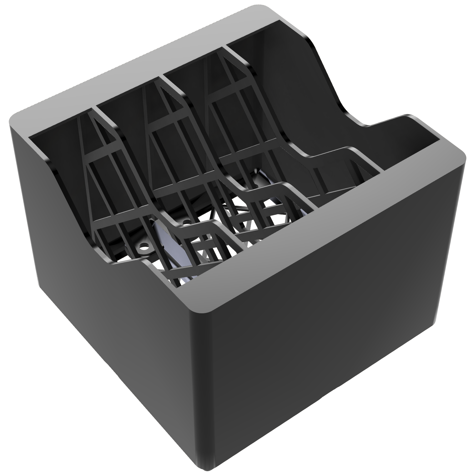 Bild på 3D printad produkt med namn: Gridfinity Kompatibel, Kabelförvaring, 2x2 Rutor