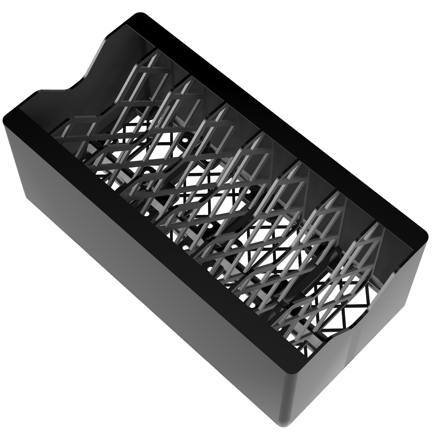 Bild på 3D printad produkt med namn: Gridfinity Kompatibel, Kabelförvaring, 2x4, Funkar med magnet