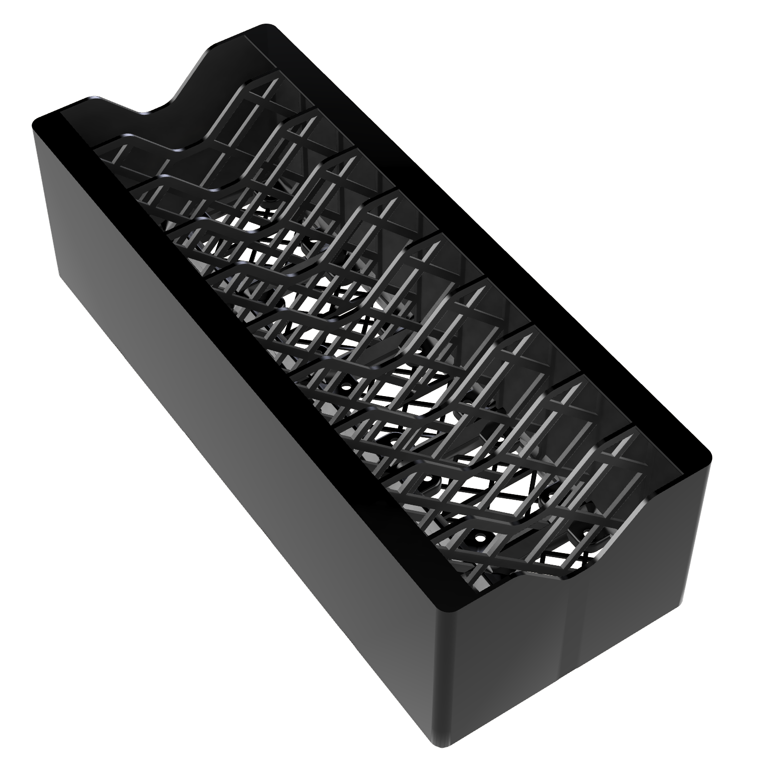 Bild på 3D printad produkt med namn: Gridfinity Kompatibel, Kabelförvaring, 2x5 Rutor, Funkar med magneter