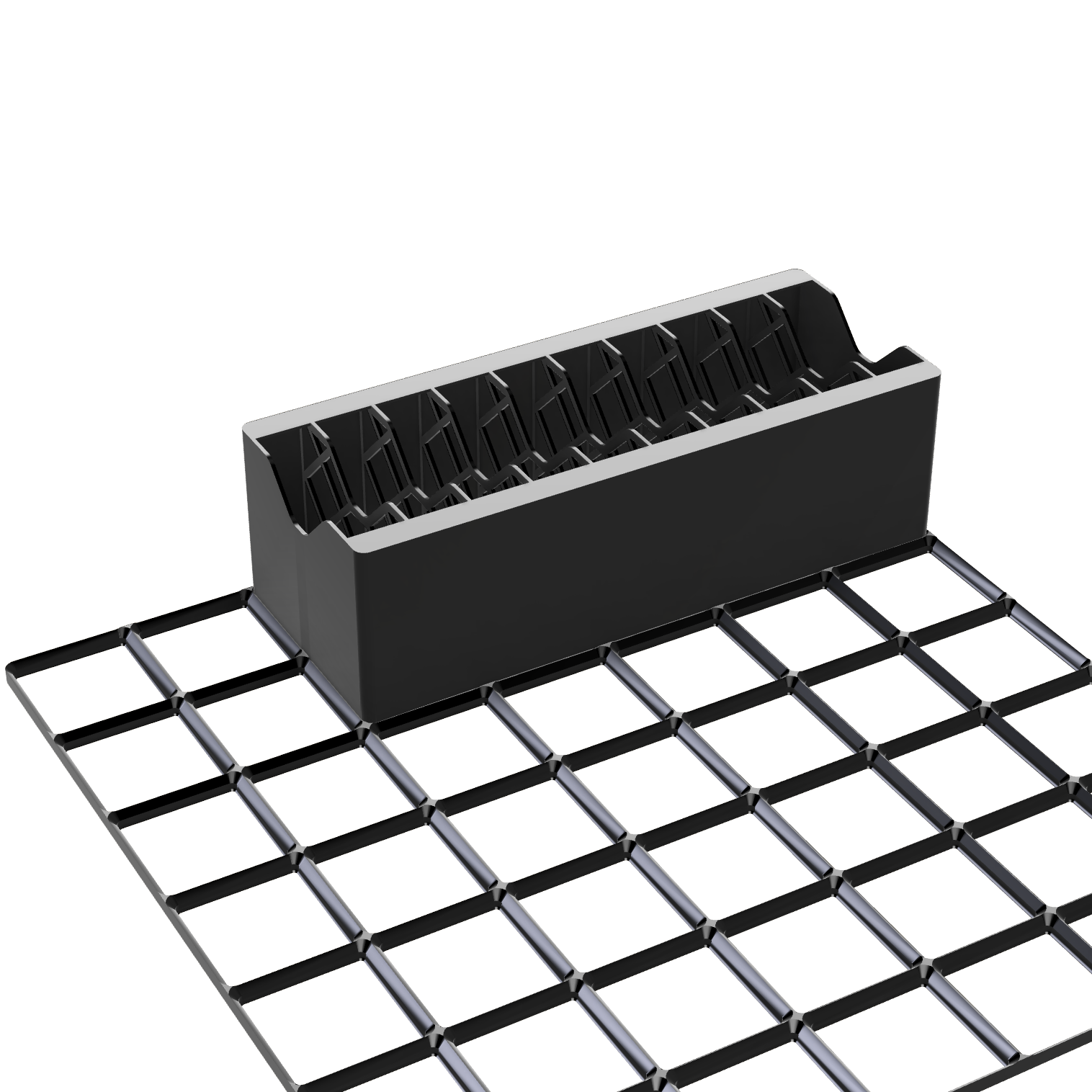 bild nr 3 på produkten: Gridfinity Kompatibel, Kabelförvaring, 2x5 Rutor, Funkar med magneter