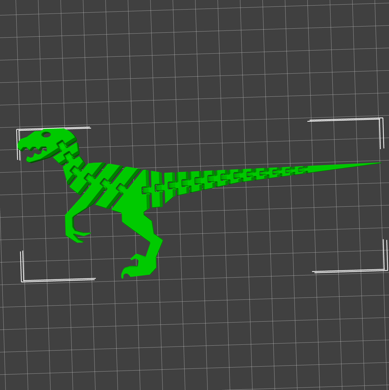 Bild på 3D printad produkt med namn: Flexi Raptor - Dinosaurie Med Rörliga Leder