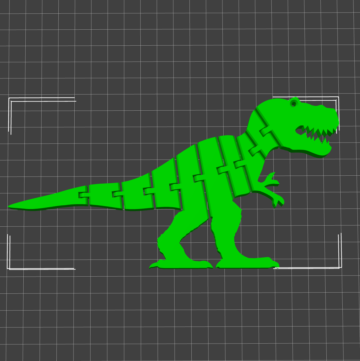 Bild på 3D printad produkt med namn: Flexi Trex - Stor Med Rörliga Leder