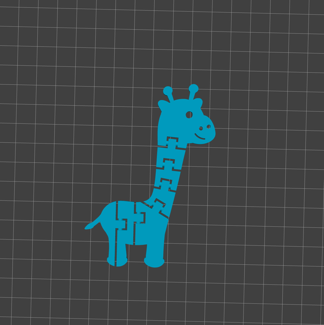 Bild på 3D printad produkt med namn: Flexi Giraff - Rörliga Leder