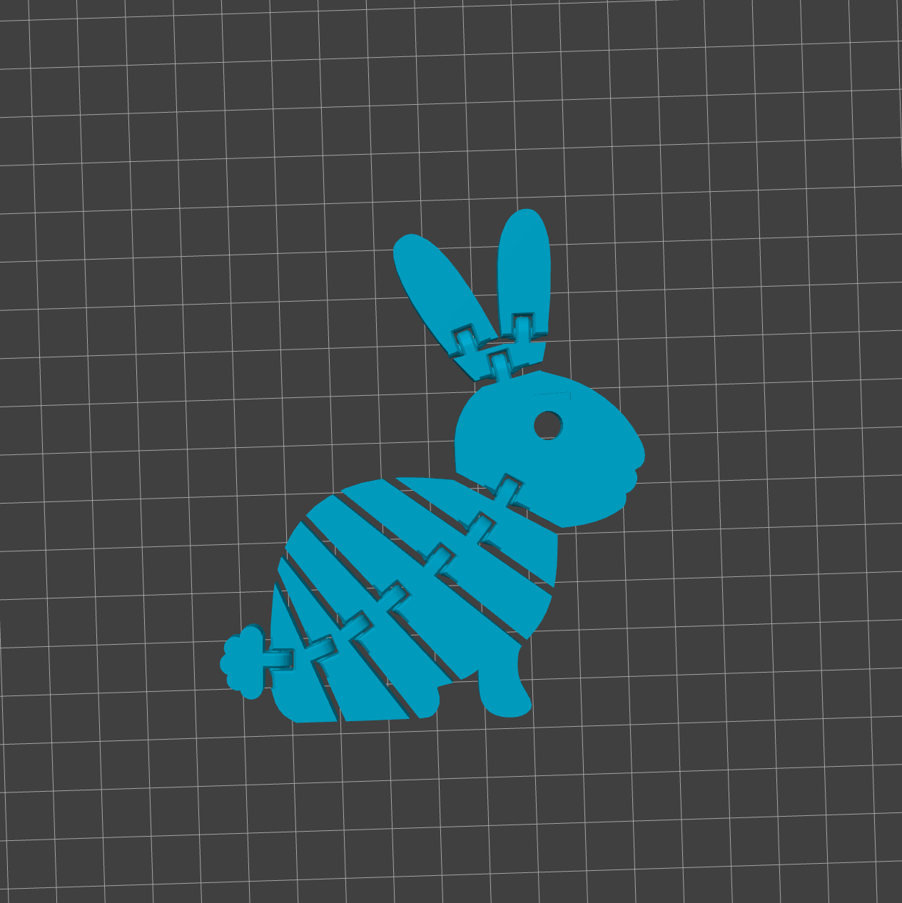 Bild på 3D printad produkt med namn: Flexi Kanin - Rörliga Leder