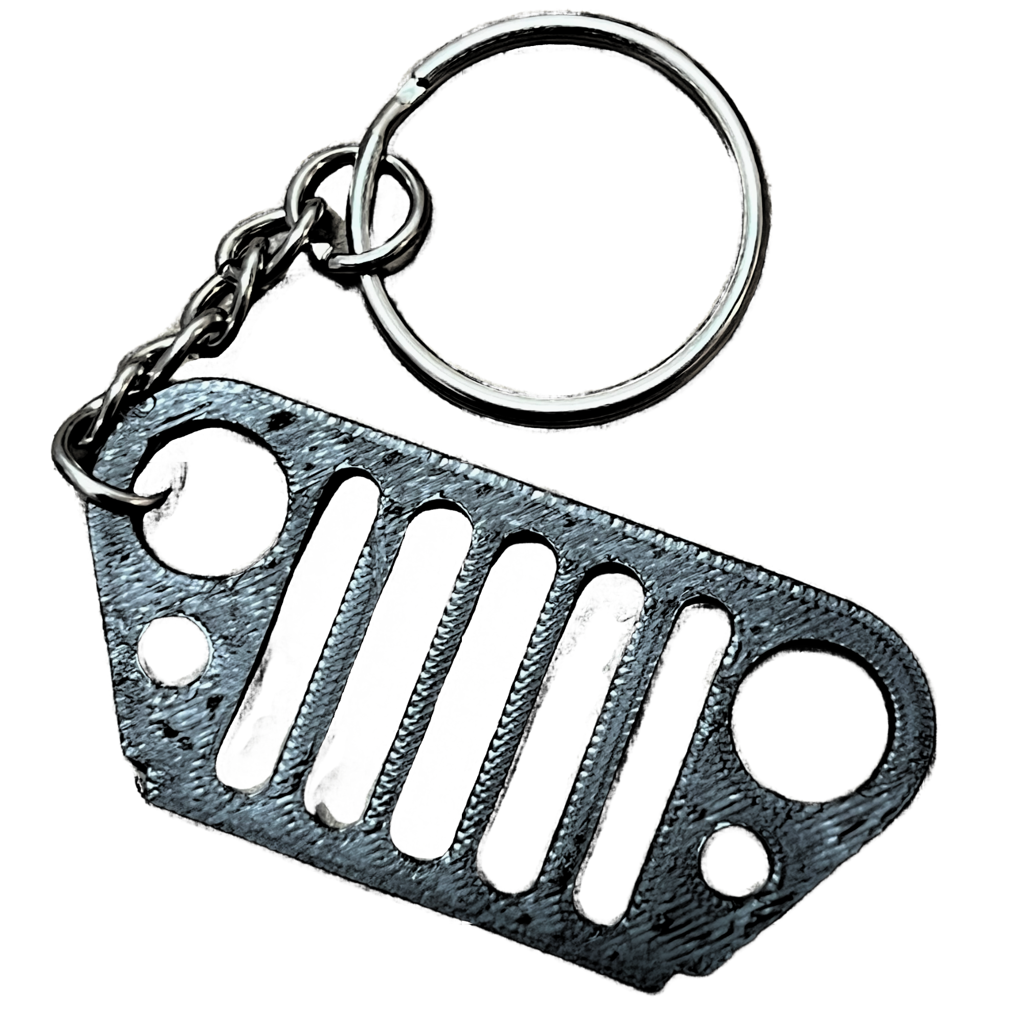 Bild på 3D printad produkt med namn: Nyckelring Jeep Grill