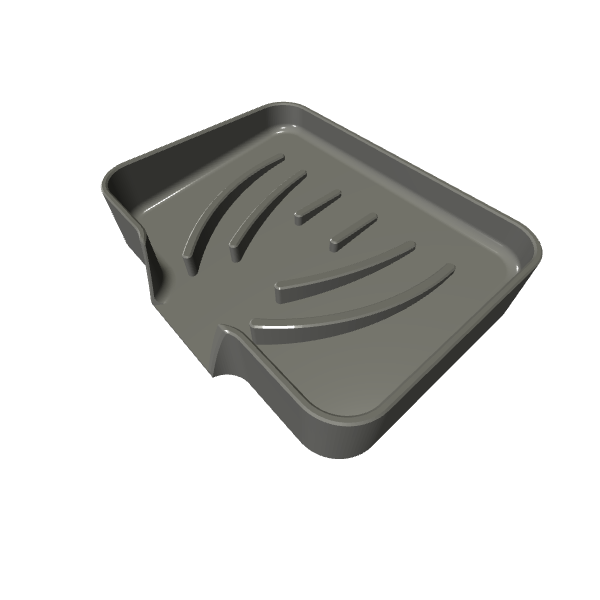 Bild på 3D printad produkt med namn: Tvålfat Med Avrinning För Vatten - Tvålhållare Plast