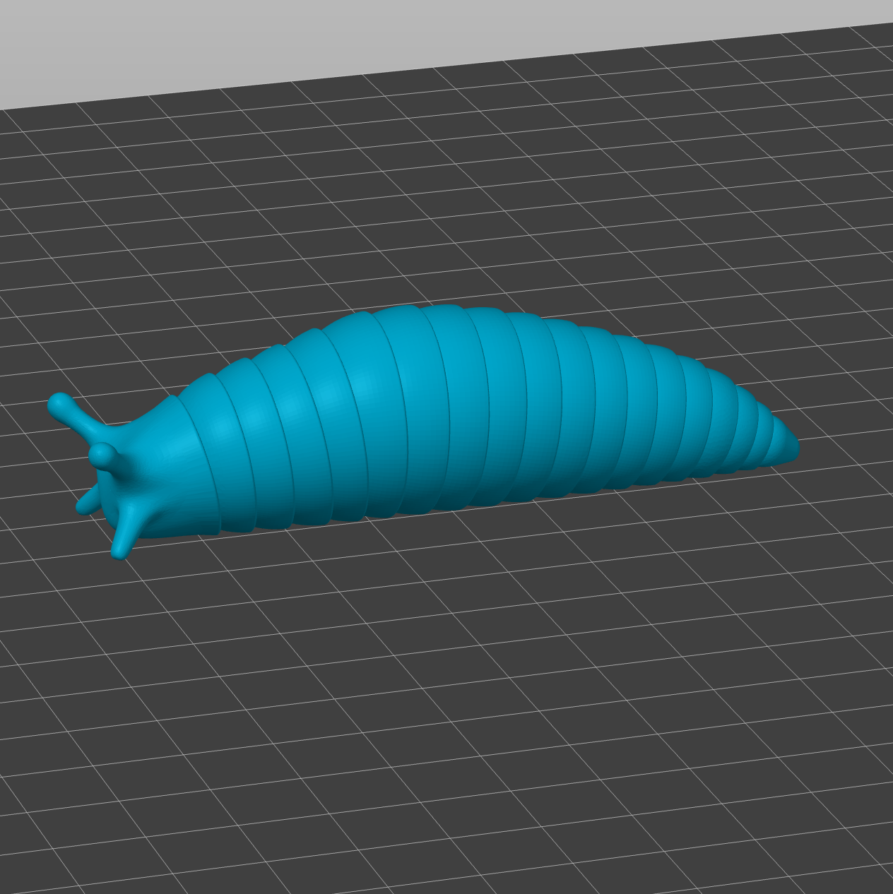 Bild på 3D printad produkt med namn: Larv / Snigel Med Rörliga Leder