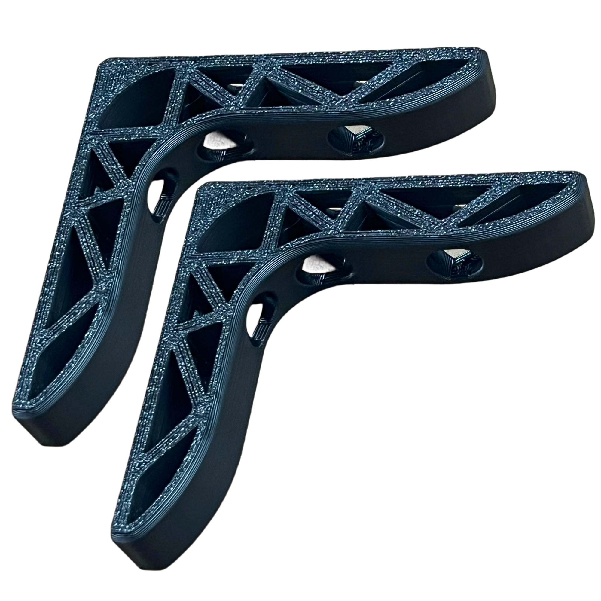 Bild på 3D printad produkt med namn: Konsol 2-pack För Vägghylla - 75 mm 