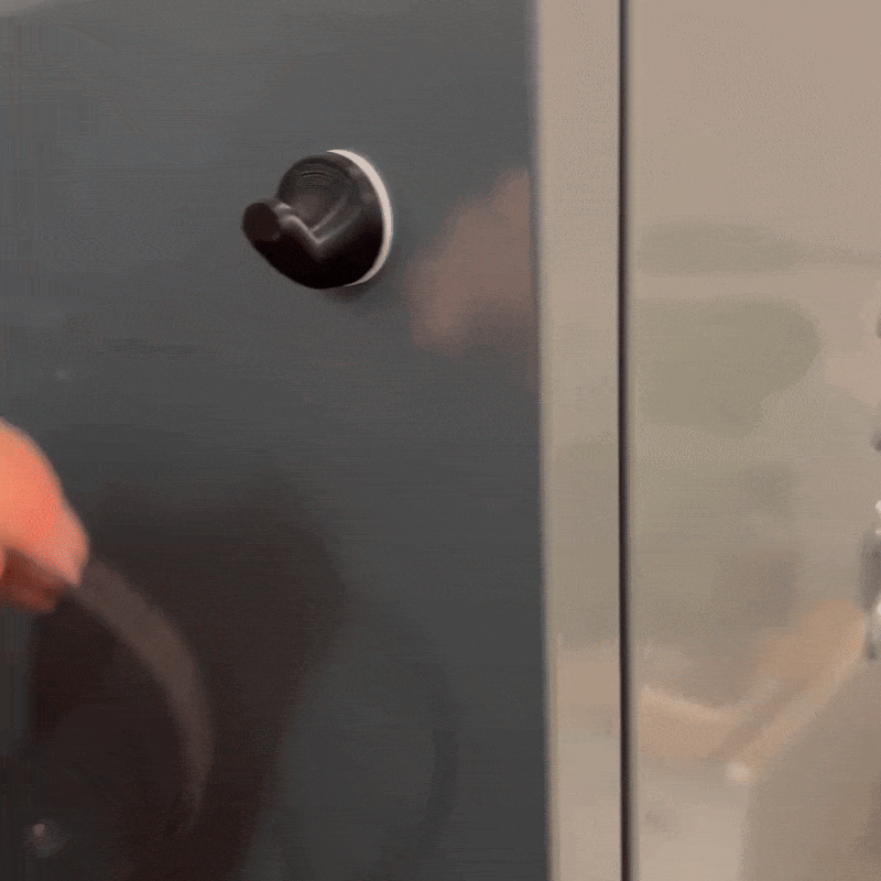 GIF på produkten: Självhäftande Krok - 200 Gram Max Vikt - 25 mm Diameter - Väggkrok Med Dubbelhäftande Tejp