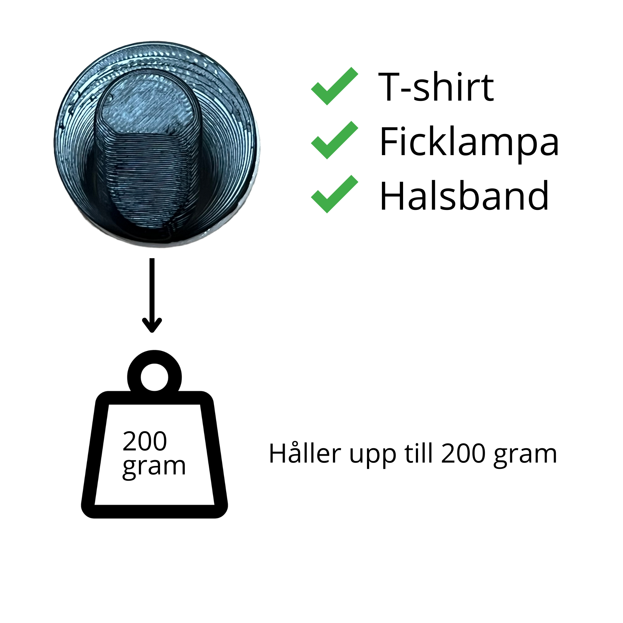 bild nr 2 på produkten: Självhäftande Krok - 200 Gram Max Vikt - 25 mm Diameter - Väggkrok Med Dubbelhäftande Tejp