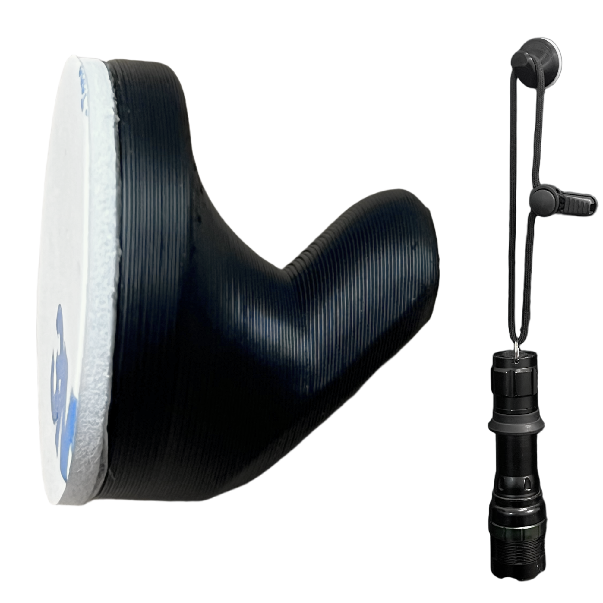 Bild på 3D printad produkt med namn: Självhäftande Krok - 200 Gram Max Vikt - 25 mm Diameter - Väggkrok Med Dubbelhäftande Tejp