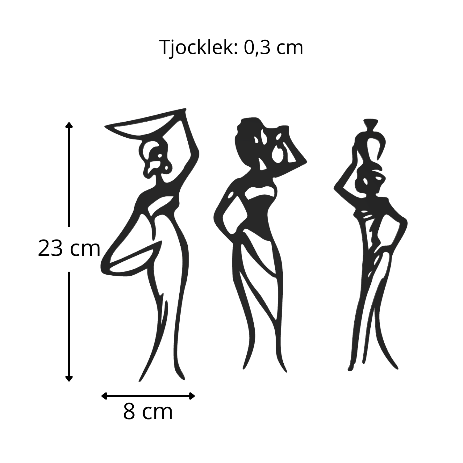 bild nr 2 på produkten: Väggkonst - Afrikanska Kvinnor, Tre delar