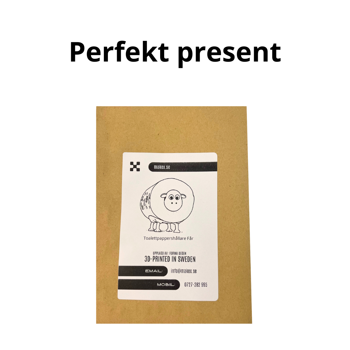 bild nr 5 på produkten: Toalettpappershållare Lamm - Passar svenska 3,8 cm toalettpappersrullar - Söt förvaring av papper - Rolig fristående - Lustig badrumsdekor - 1 st - Toalettrullehållare som badrumsförvaringstillbehör - Toalettrullestativ